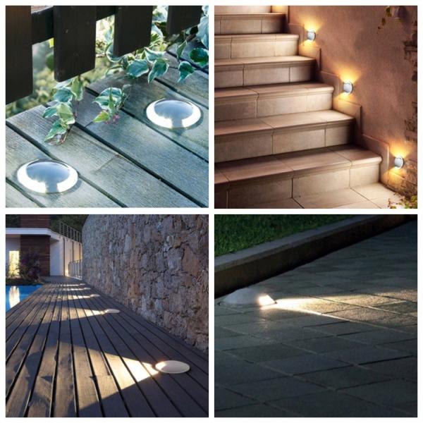 Mini 3W Led single dual sanko port Underground Light IP67 Deck Lights Floor Patio Lights Outdoor Landscape Lighting