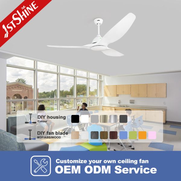 64 Inch Large Ceiling Fan with ABS Blade and DC Motor for Living Room and Villa