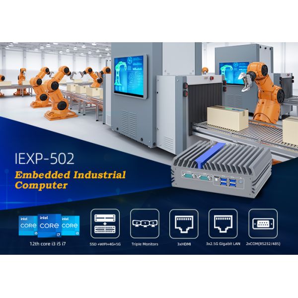 12th Gen Core I3 I5 I7 DDR5 Ram M.2 NVME SSD 2.5G Lan Fanless Mini PC