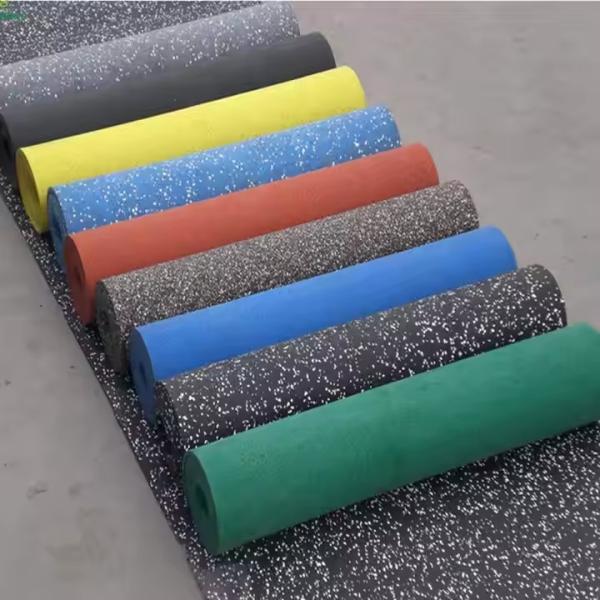 Customized Rubber Gym Flooring Rolls Soundproof Rubber Floor Mat Roll Anti Slip