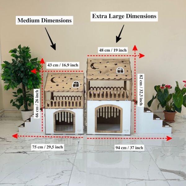 Modern Cat Furniture Customized Shape Wooden Rabbit House for Cats and Small Animals