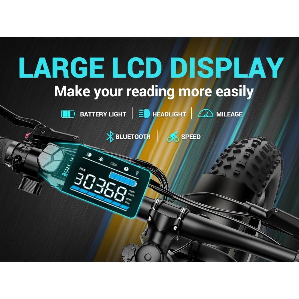 48V 26 Inch Fat Tire Electric Bike Powerful Motor Off-Road & City Commuter E-Bike Long Range Lithium Battery Pedal Assist