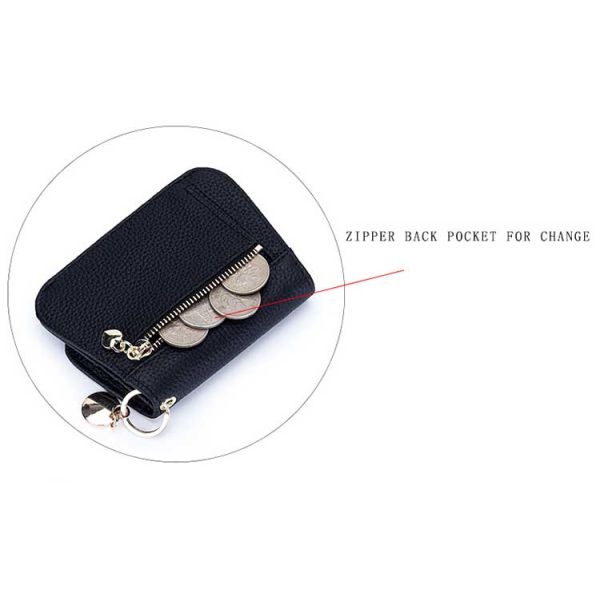 Business Candy Color Portable Wallet Genuine Leather Clutch Coin Purse for Girls