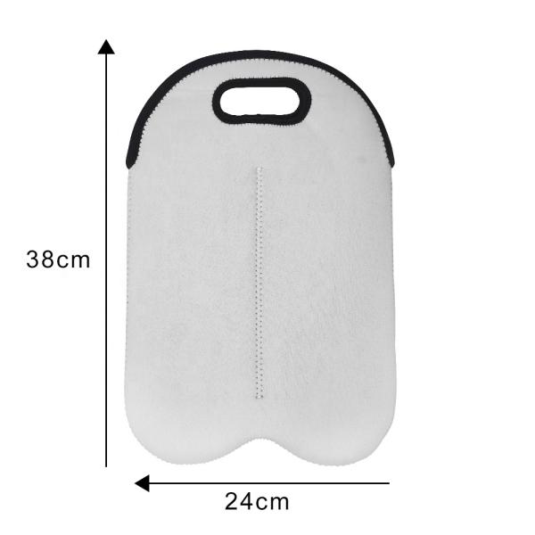 Custom Sublimation Wine Bag Portable Insulated Neoprene Bottle Sleeve Wine Bottle Tote