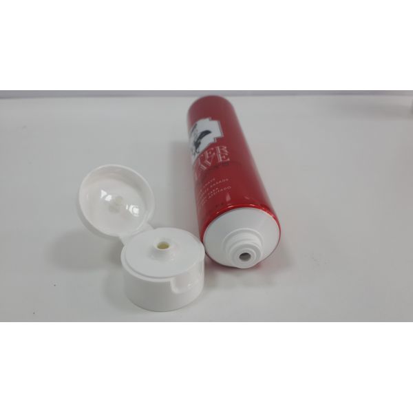 Tubo de empaquetado cosmético con la impresión flexible, tornillo del papel de aluminio en el casquillo