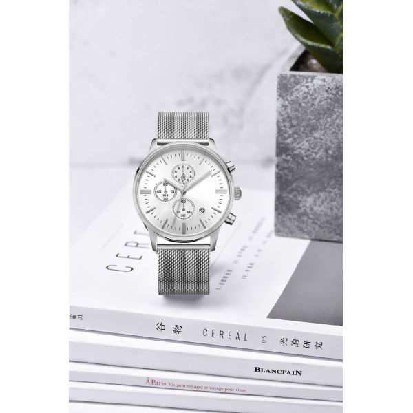 ODM Chronograph Movement Mens Quartz Watch Calendar Wrist Watch