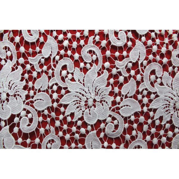 Apparel Accessories Chemical Lace Fabric Water Soluble Embroidery lace fabric in Different Color