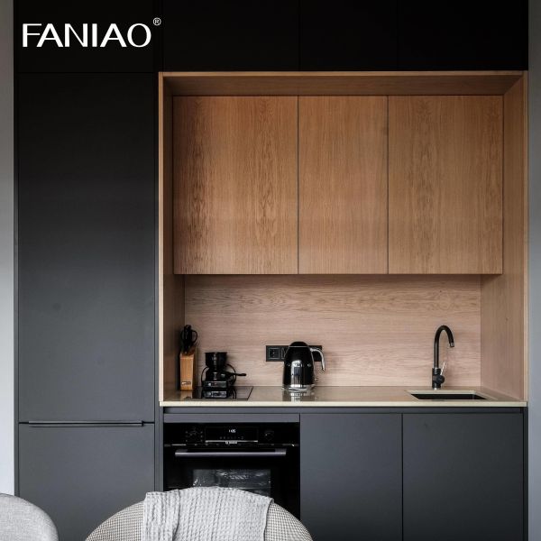 Кухонный столик с шкафом Мини-отель Апартамент Кухня Модульные меламинные кухонные шкафы