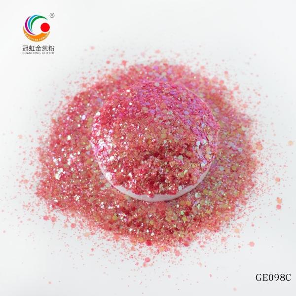 Craft Bulk Loose Rainbow Polyester Hexagonal Glitter Powder Mix Nail Art