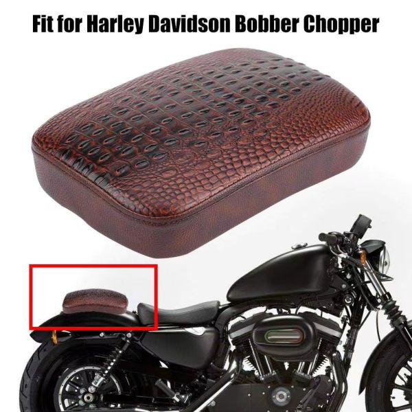8 Suction Cups Pillion Motorcycle Seat Saddle Pad Rear Passenger Cafe Racer Seat Custom for Harley Cruise Chopper Bobber Seat