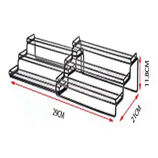 Standing Type Kitchen Bathroom Living Room Countertop 3 Layers Retractable Spice Rack