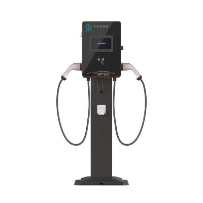 Swipe Card Level 2 Smart Floor Mounted EV Charger 2G 4G Wifi 22kW