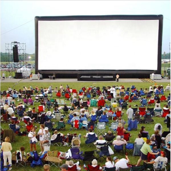 0.55 mm Inflatable Outdoor Projector Movie Screen , Jumbo Inflatable Projector Screen