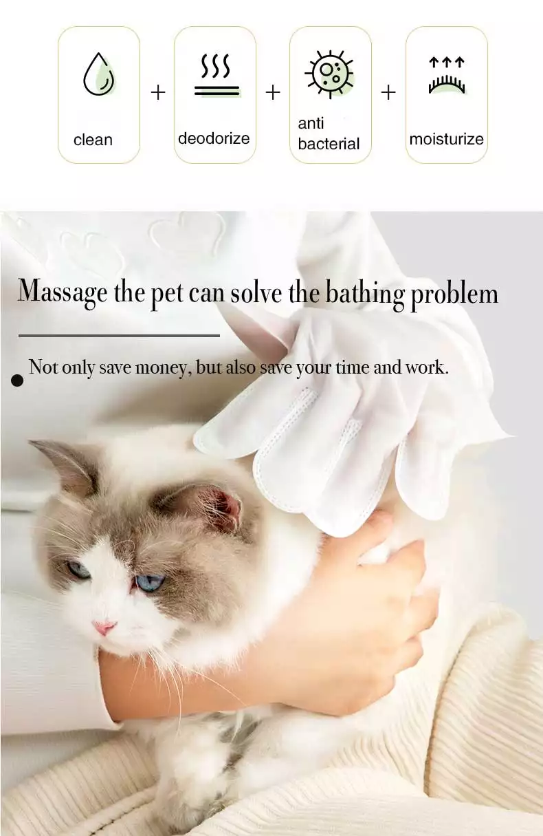 SPA кота собаки изготовленный на заказ дезодорируя холя моя перчатки любимца обтирает безалкогольное