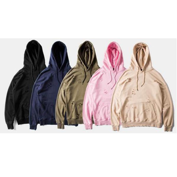 Black Pink Plus Size Oversized Hoodie , Unisex Distressed Pullover Hoodie