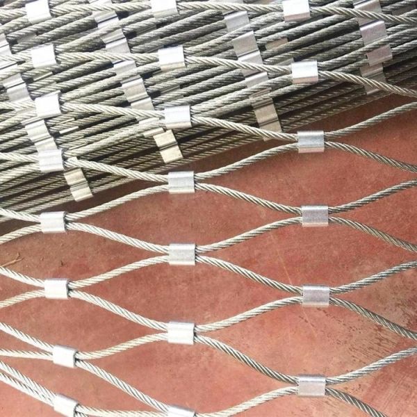 Balustrade Infill Stainless Steel Wire Rope Fence Mesh Bird Netting For Zoo Animal Enclosure