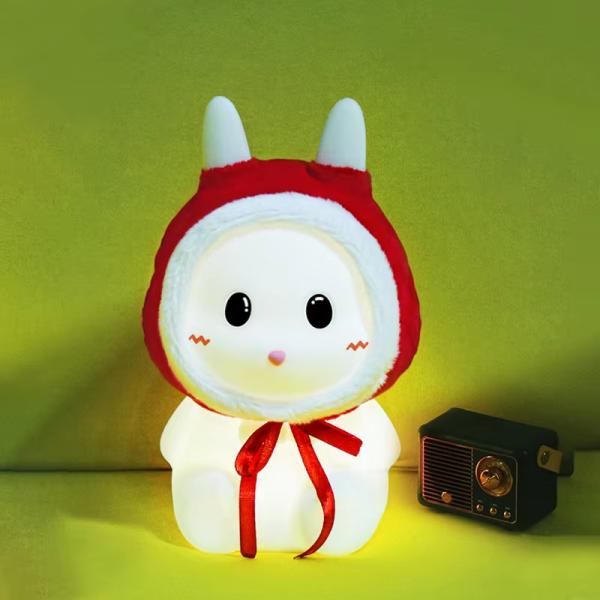 Bunny Night Light Nontoxic Silicone Material LED Lamp For Child / Baby Sleep Training Home Decor