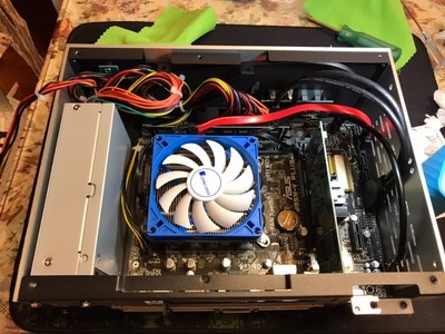 Black Silver 210mm Width SPCC HTPC Gaming Case