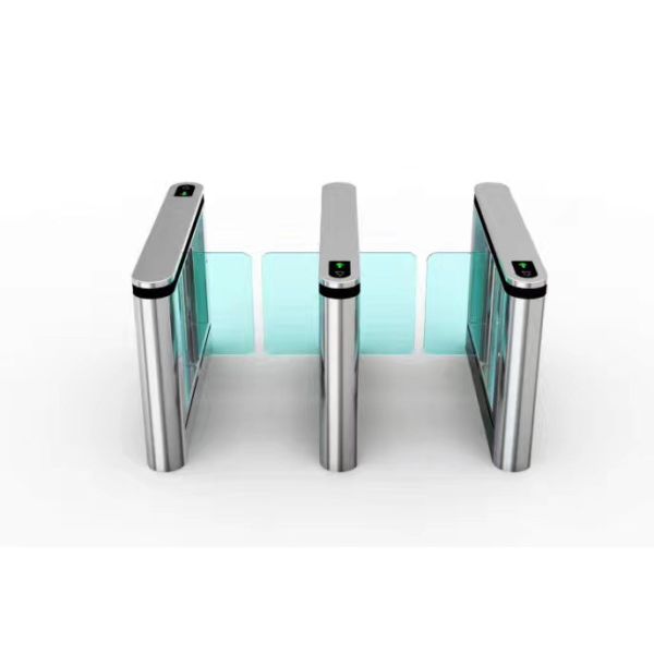 Silver Pedestrian Barrier Gate IC Card Access Control Turnstile