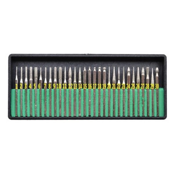 3mm Conical Point Tip Diamond Burr Bits Grinding Tools 3mm-16mm Tip Length