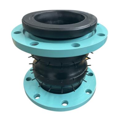 Juste 10k Flange en acier au carbone Bellow Twin Sphere Rubber Expansion Joint Longueur 165 ~ 400mm