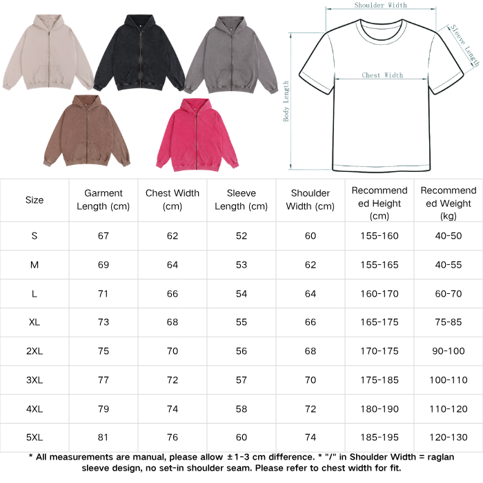 Wax Washed Zip Up Hoodie Cotton Streetwear Oversized Hoodie Oversized For Youth