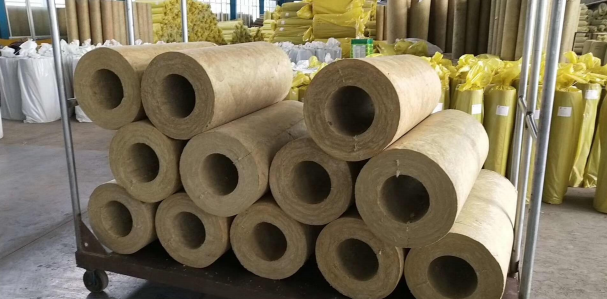 1000mm Rock Wool Pipe Insulation For Steam Pipes Hot Water Pipelines