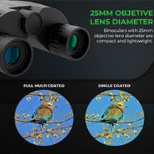 Adults Kids 10X25 HD Binoculars Telescope With Dia 12mm Eyepiece