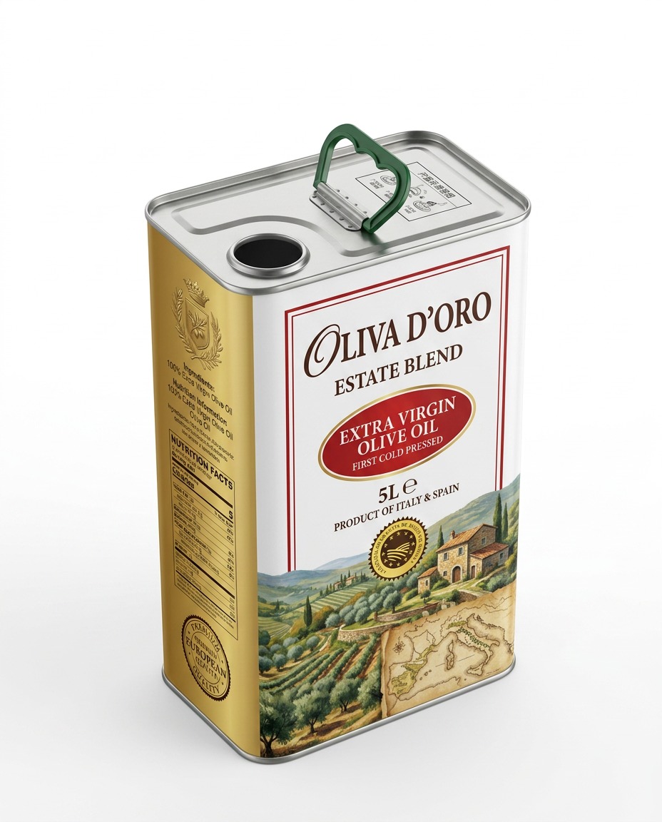 DADI  5L Food Grade Metal Tin Can OEM/ODM Olive Oil Tin Containers