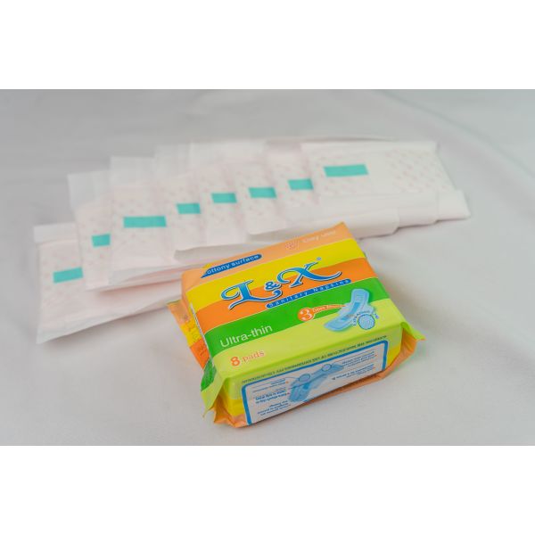 Quick Absorbency Women Sanitary Napkins With Wings Breathable Menstrual Pads