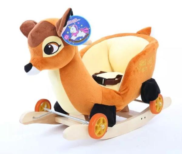 Lovely Animal Plush Baby Rocking Chair Collection For Baby Ride on Playing