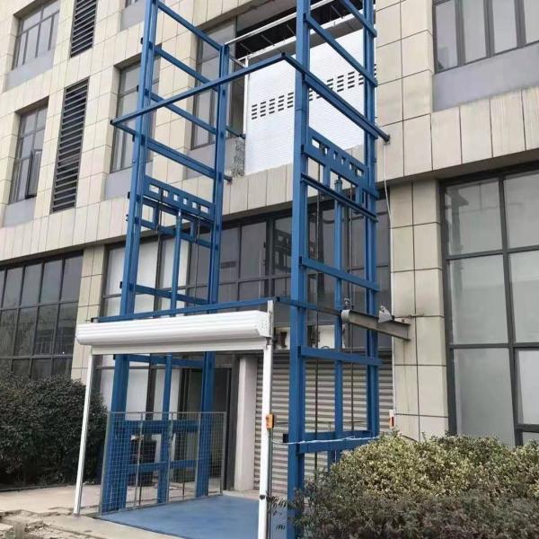 9m Guide Rail Cargo Lift Outdoor Industrial Freight Lift Elevator