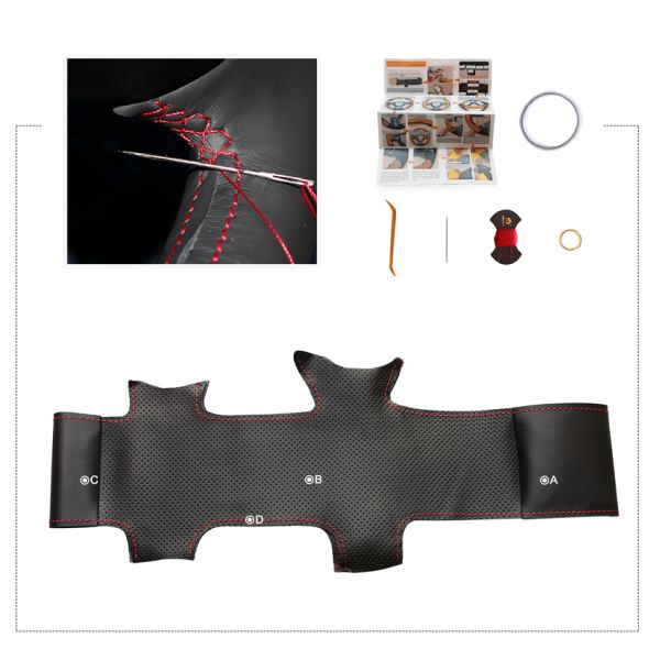 White Thread Leather Car Cover Kit for Ssangyong Actyon Kyron Korando 2011-2014 Rexton W Rodius