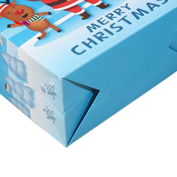 Sacos de presente de papel de Natal duráveis Impressão offset Sacos de embalagem de cartão