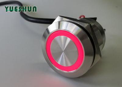 Interruptor de tecla momentâneo iluminado impermeável 19mm que montam o painel Pin Terminal