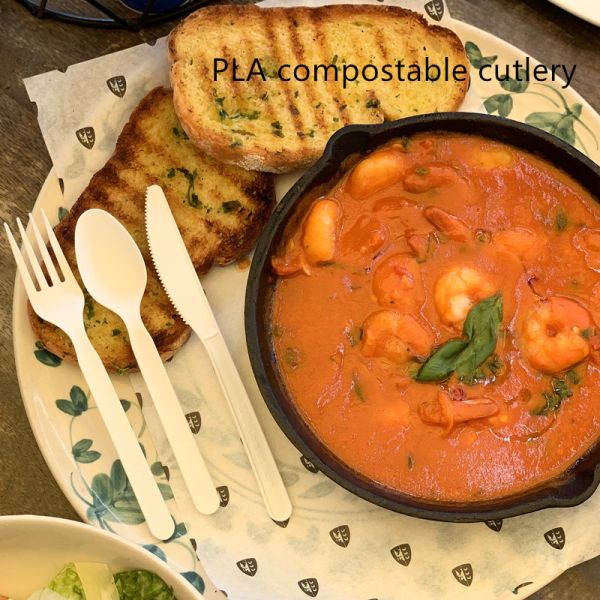 Biodegradable CPLA Knife Spoon And Fork For Lunch