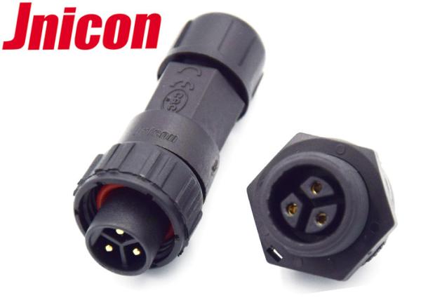 3 Pin Female Panel Mount 10A Waterproof Connectors For Industrial Inkjet Equipment