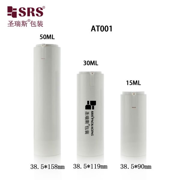 15ml 30ml 50ml AS+PP Refillable Airless Pump Bottle for Cosmetic Serum
