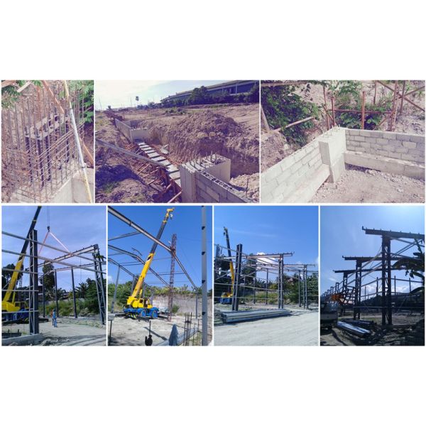 Construções industriais de um metal do espaço do andar, oficina Eco do quadro do metal amigável