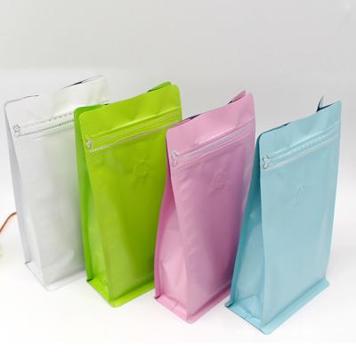 Aluminum Foil Plastic Flat Bottom Side Gusset Coffee Pouch Bag with Valve