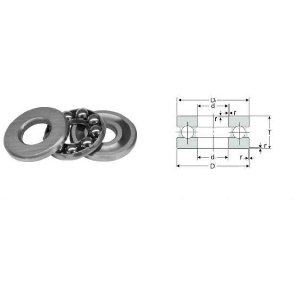 Professional Thrust Stainless Steel Bearings 51138 , One Way Ball Bearing