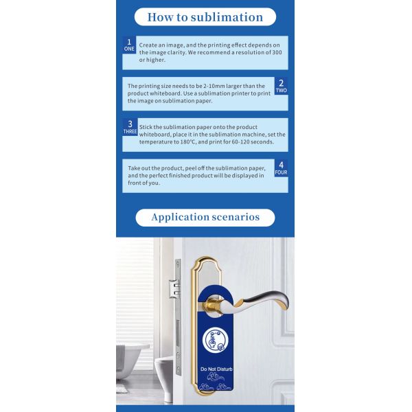 Sublimation MDF Door Hanger Blank Custom Printing for Retire Baptism Diwali Real Estate Tear-off Tag