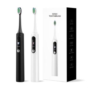USB Rechargeable Ultrasonic Electric Toothbrush With 2 Brush Head 6 Modes