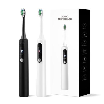 USB Rechargeable Ultrasonic Electric Toothbrush With 2 Brush Head 6 Modes