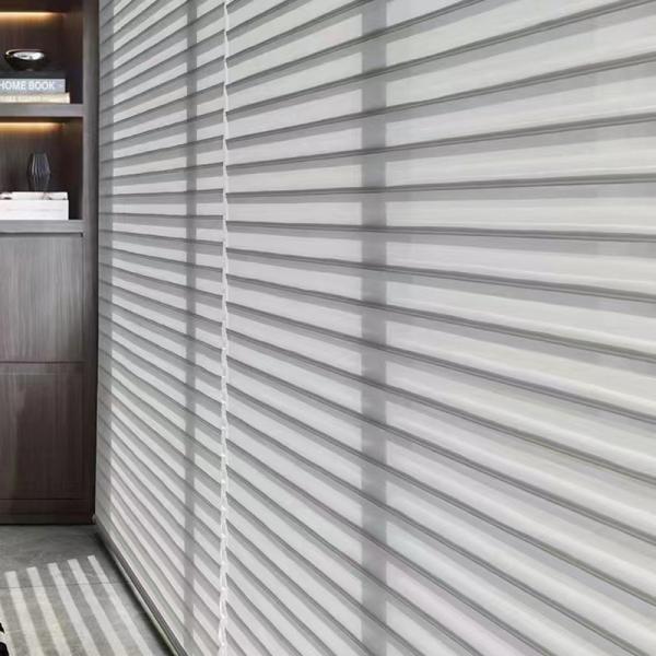 Opulent Shangrila Blind Fabric Elegant Home Decorations with Motorized/Rope Operation
