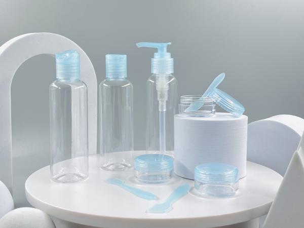 Garrafas de plástico PET personalizadas e frascos de creme Kit de viagem perfeito para os amantes de cuidados da pele