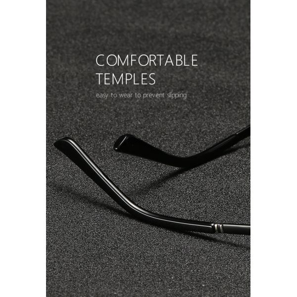 UV400 Mens Luxury Sunglasses Bridge Sport Metal Frame TAC Man Night Driving