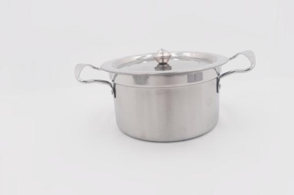 4pcs Casserole set silver cooking pot cheap price stainless steel hot steamer wiht lid