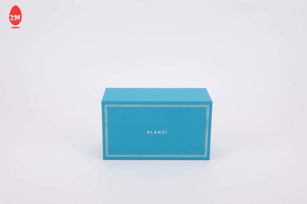 Lid Base Blue Matt Perfume Packaging Box Gift Essential Oil Fragrance With Tray