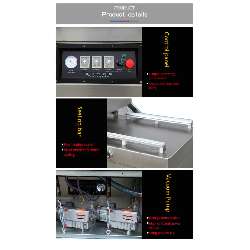 Wood Packaging Material Food Vacum Sealing Machine DZ-700/2SB 70CM Large Double Chambers